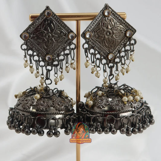 Nisha Oxidized Jhumke