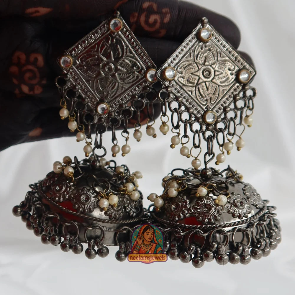 Nisha Oxidized Jhumke