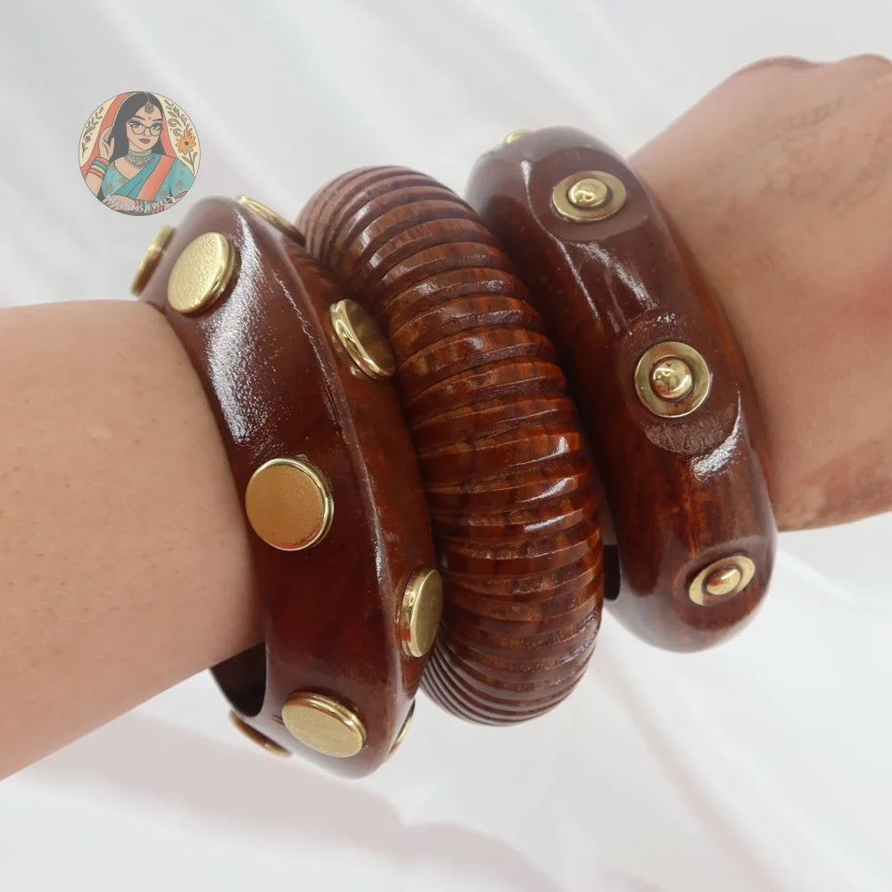 Nithya Wooden Bangle Stack
