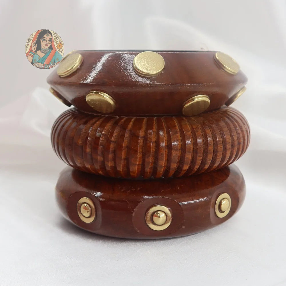 Nithya Wooden Bangle Stack