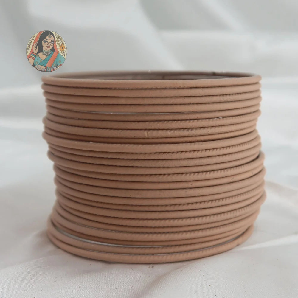 ’Nude’ Plain Matte Bangle Set