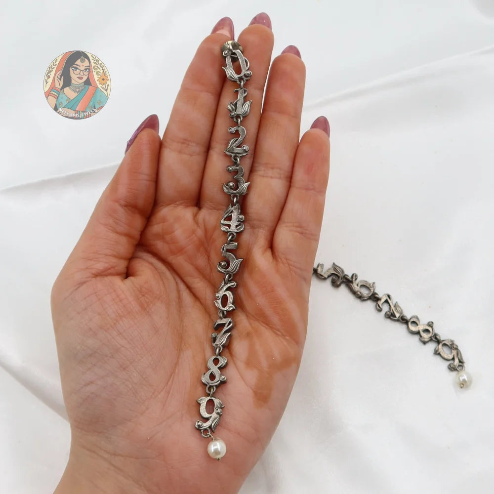 Number Silver Earrings