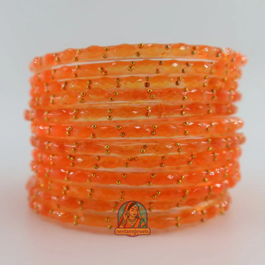 ’Orange’ Glass Bangle Set