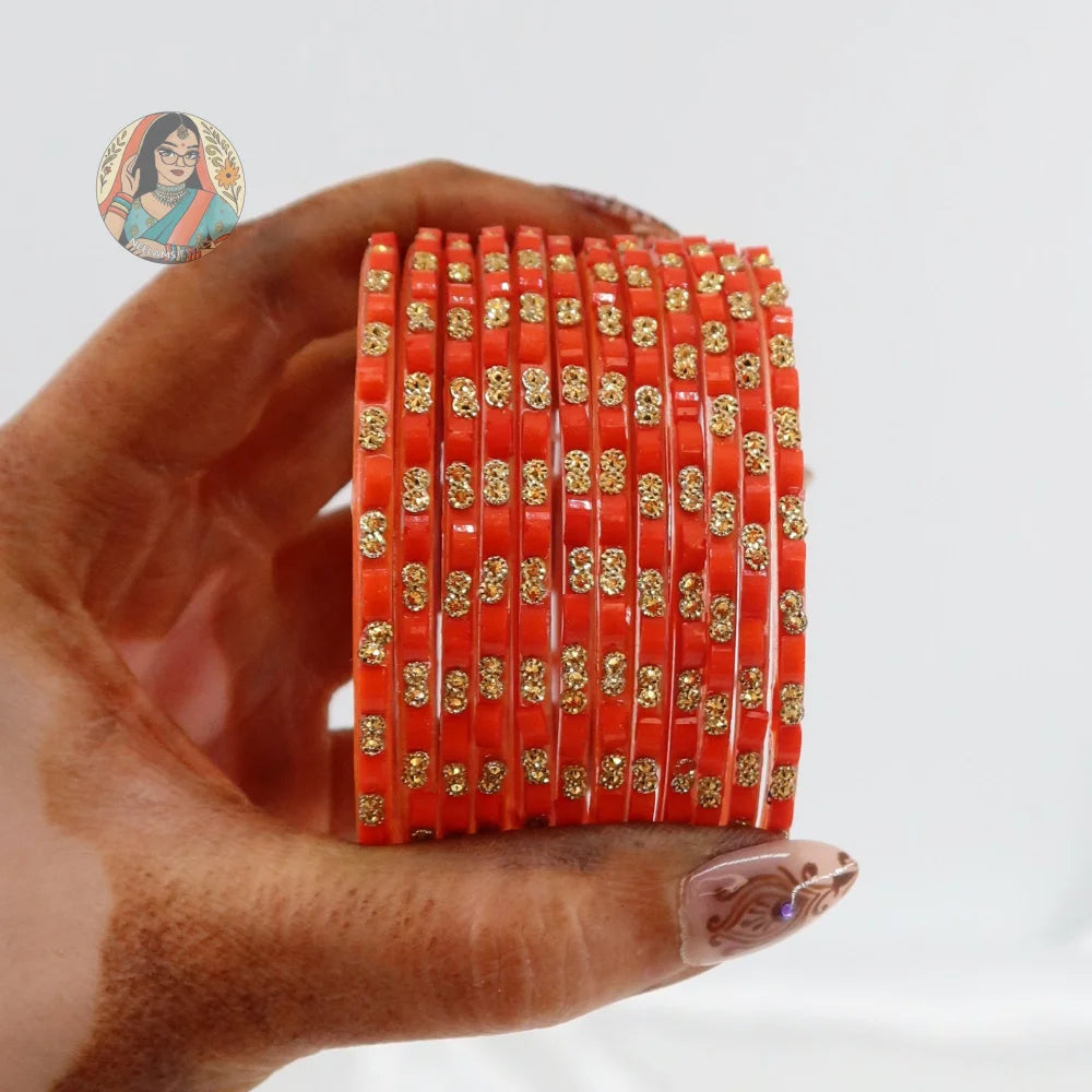 ’Orange’ Tara Glass Bangle Set