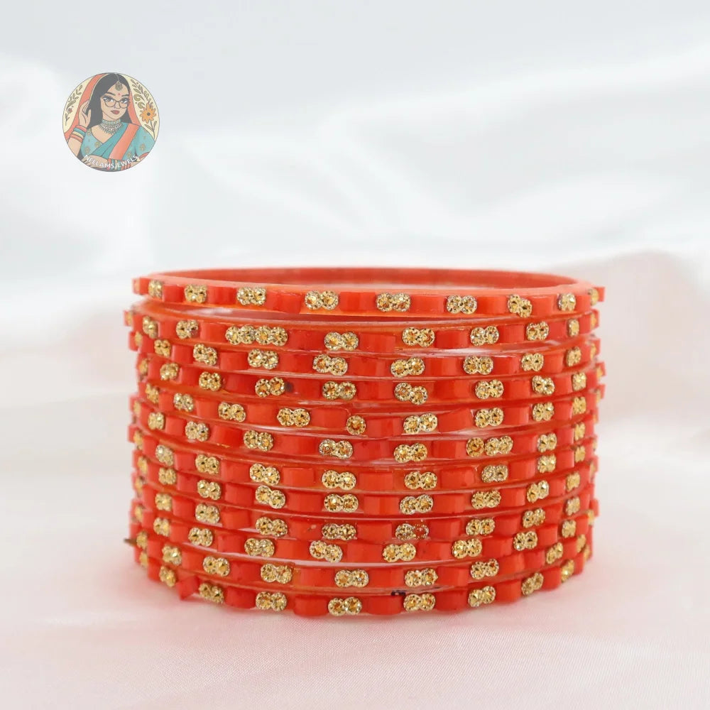 ’Orange’ Tara Glass Bangle Set