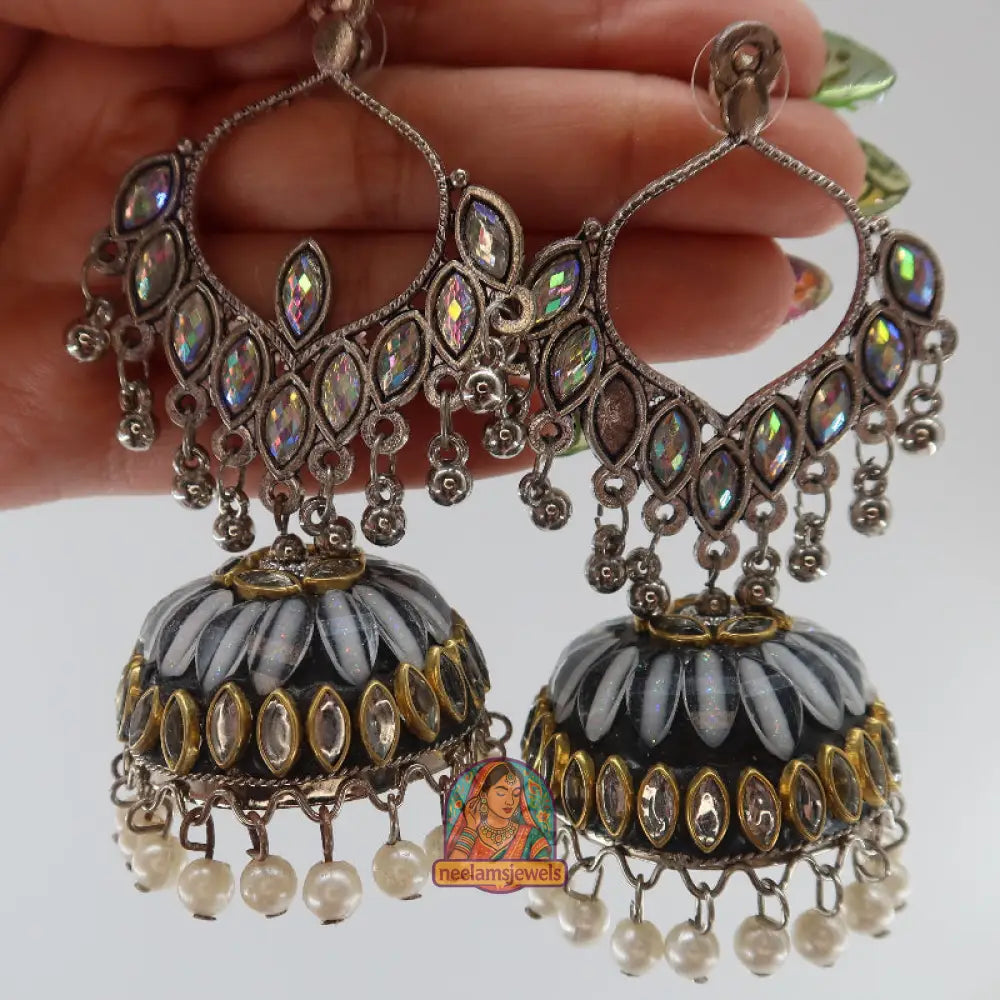 Oval Drop Pearl Jhumka