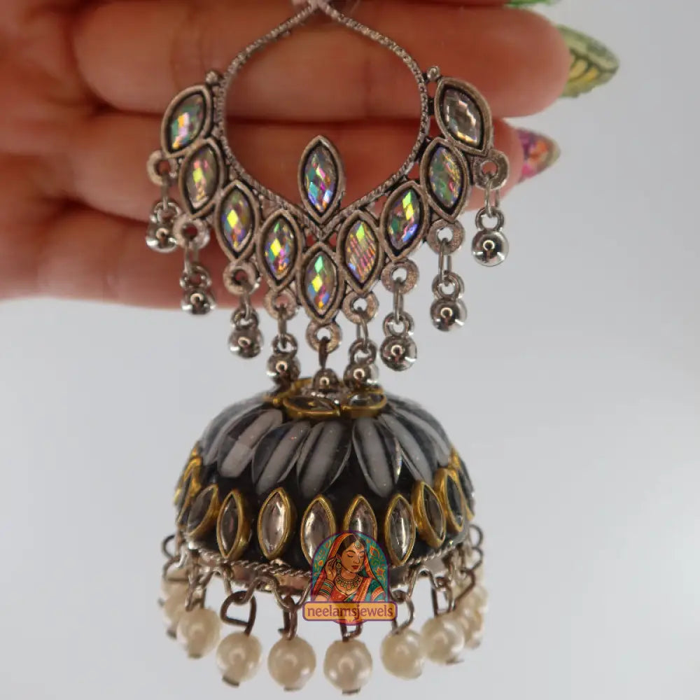 Oval Drop Pearl Jhumka