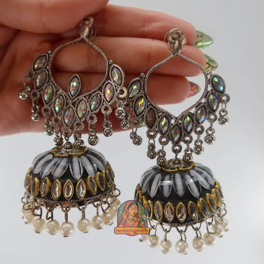 Oval Drop Pearl Jhumka