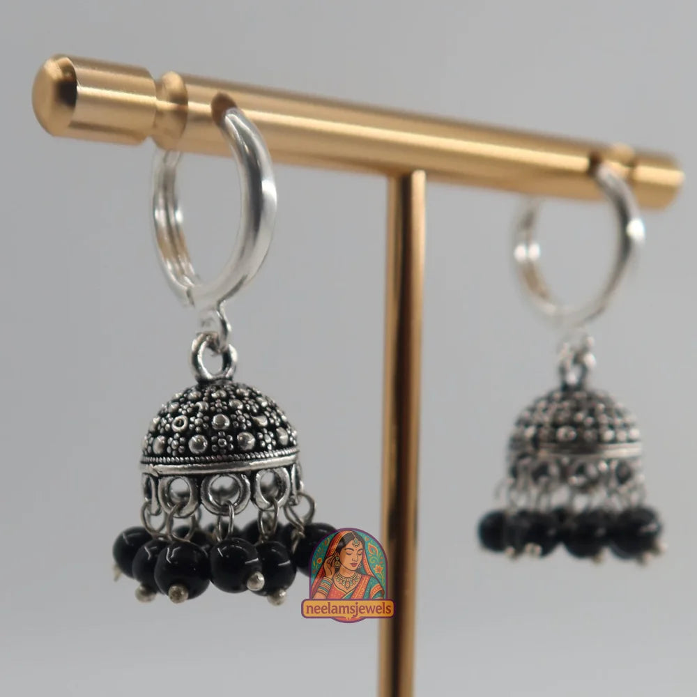 Oxidized Micro Jhumki (Black)