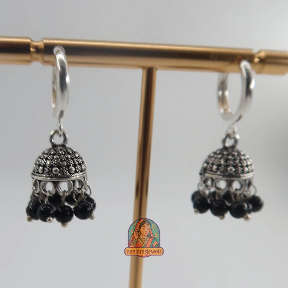 Oxidized Micro Jhumki (Black)