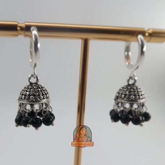 Oxidized Micro Jhumki (Black)