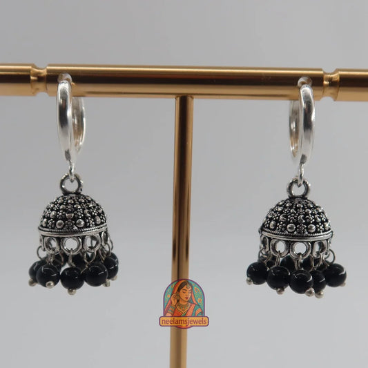 Oxidized Micro Jhumki (Black)