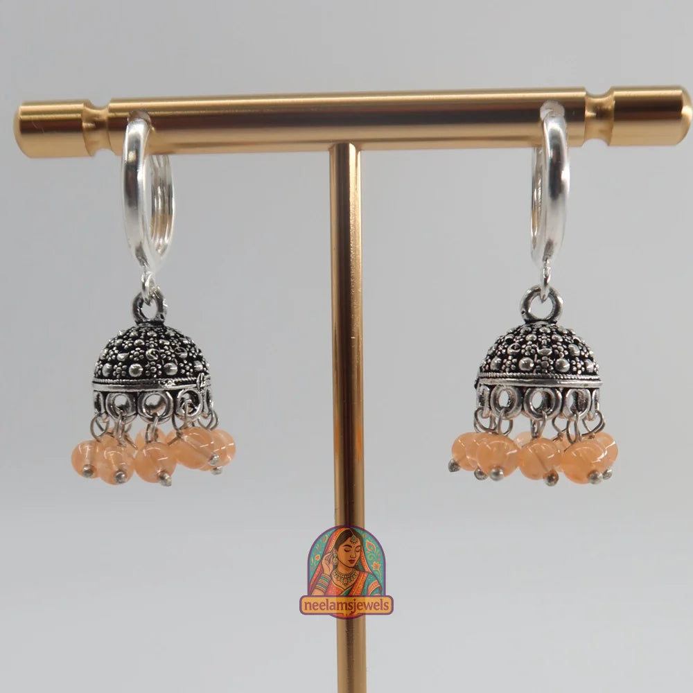 Oxidized Micro Jhumki (Peach)
