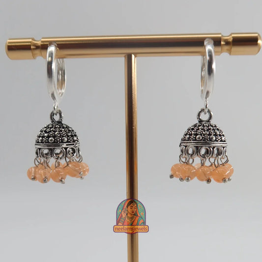 Oxidized Micro Jhumki (Peach)
