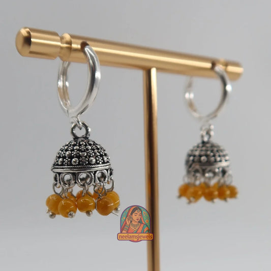 Oxidized Micro Jhumki (Yellow)