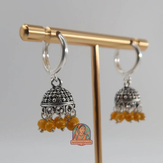 Oxidized Micro Jhumki (Yellow)
