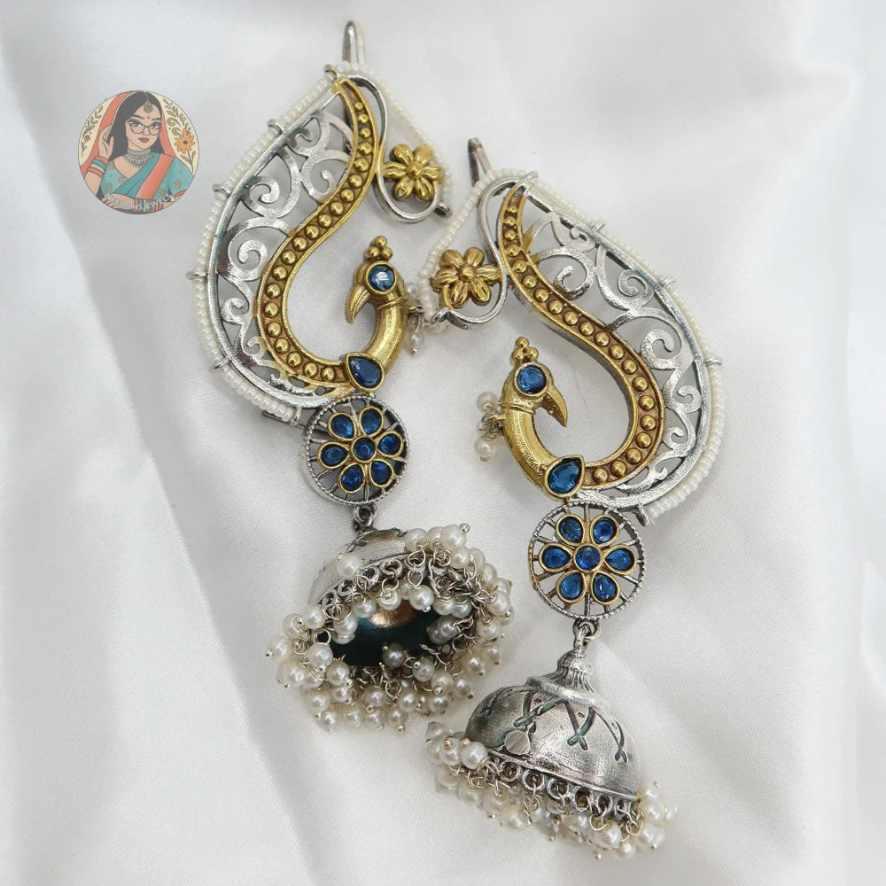 Peacock Earcuff Earrings