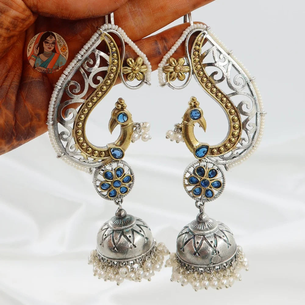 Peacock Earcuff Earrings