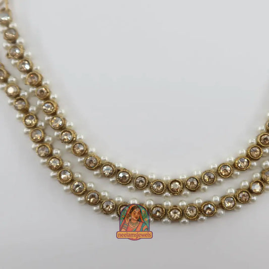 Pearl Kundan Anklet