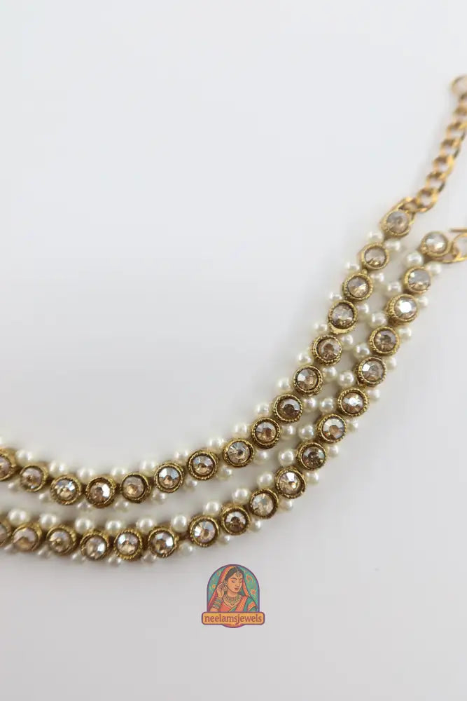 Pearl Kundan Anklet
