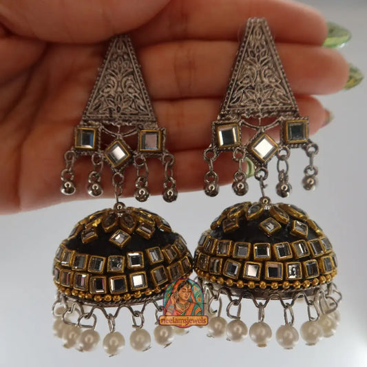 Pearl Kundan Jhumka