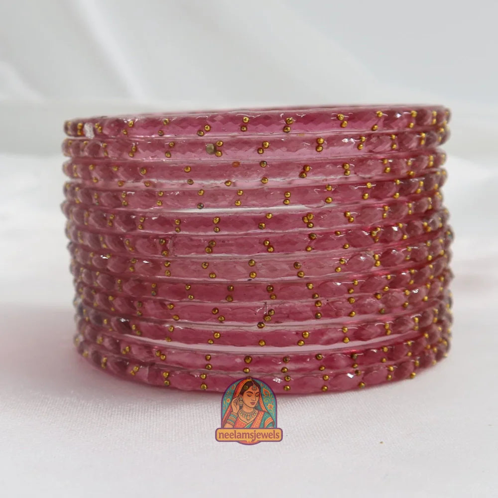 ’Periwinkle’ Crystal Cut Glass Bangle Set