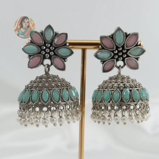 Phool Silver Earrings - A