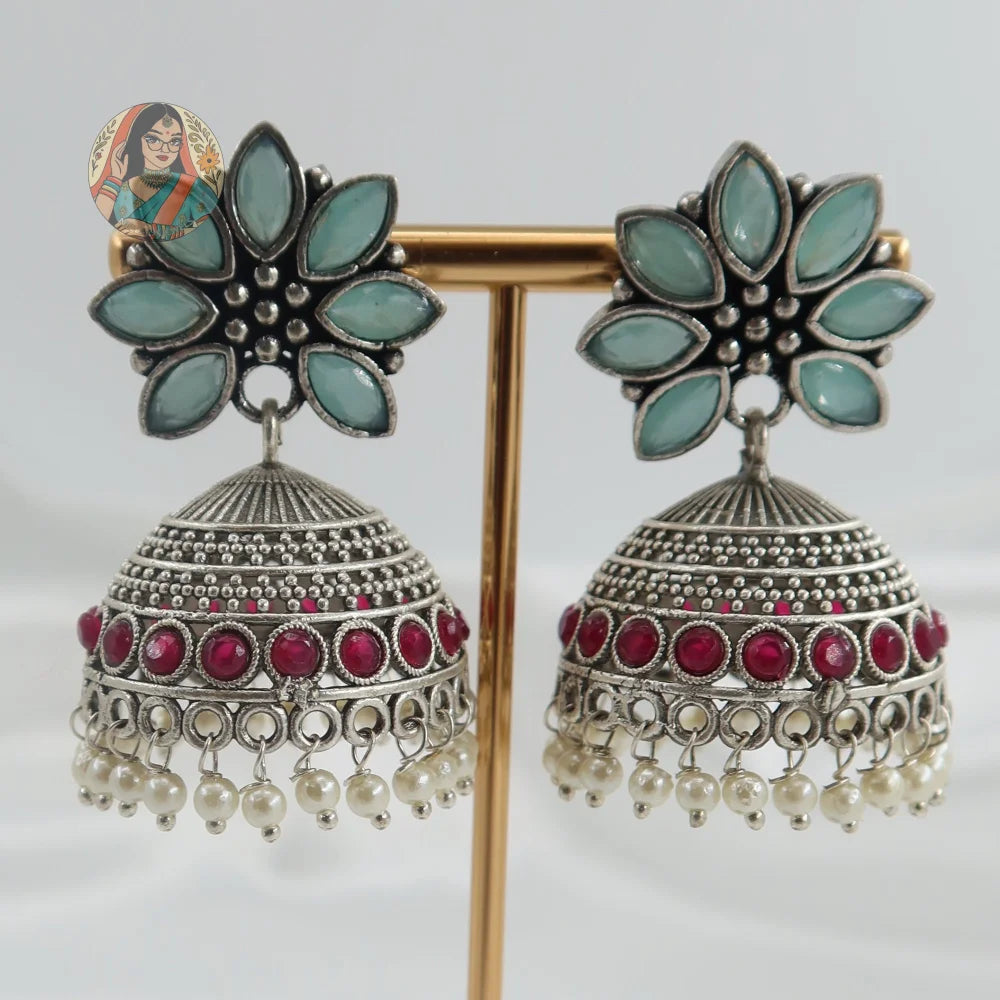 Phool Silver Earrings - B