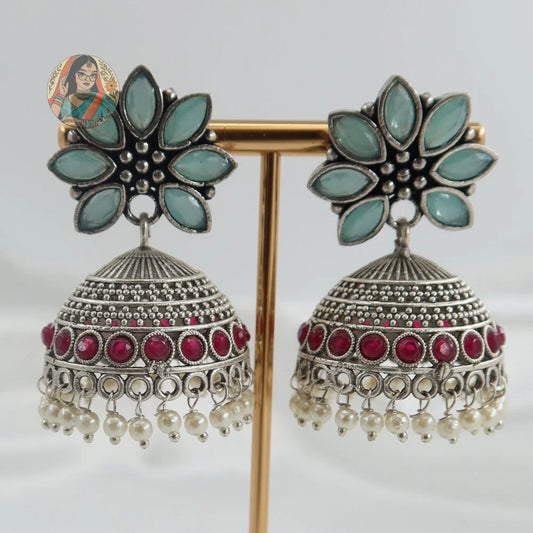 Phool Silver Earrings - B
