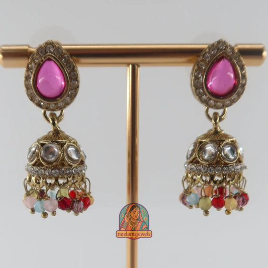 Pink Drop Mini Jhumki