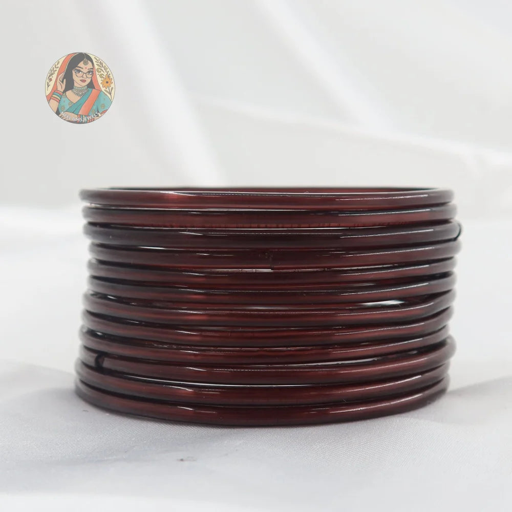 ’Plum’ Rang Pakka Glass Bangle Set