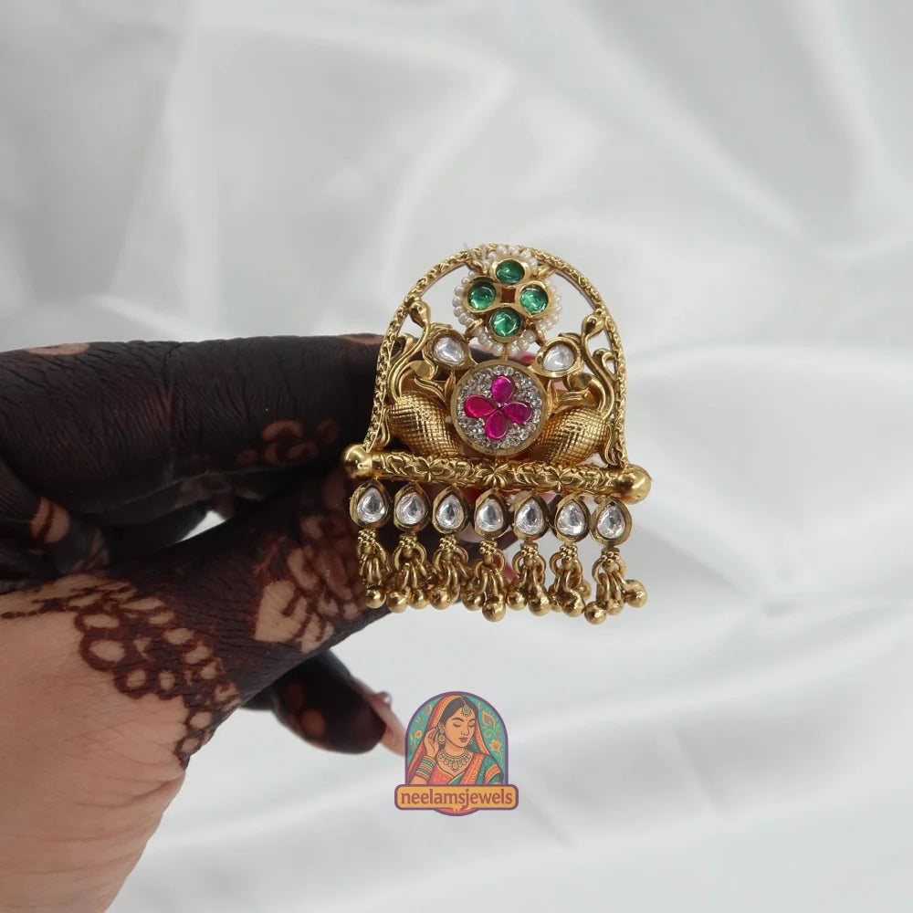 Pooja: Heritage Ring (Green & Pink)