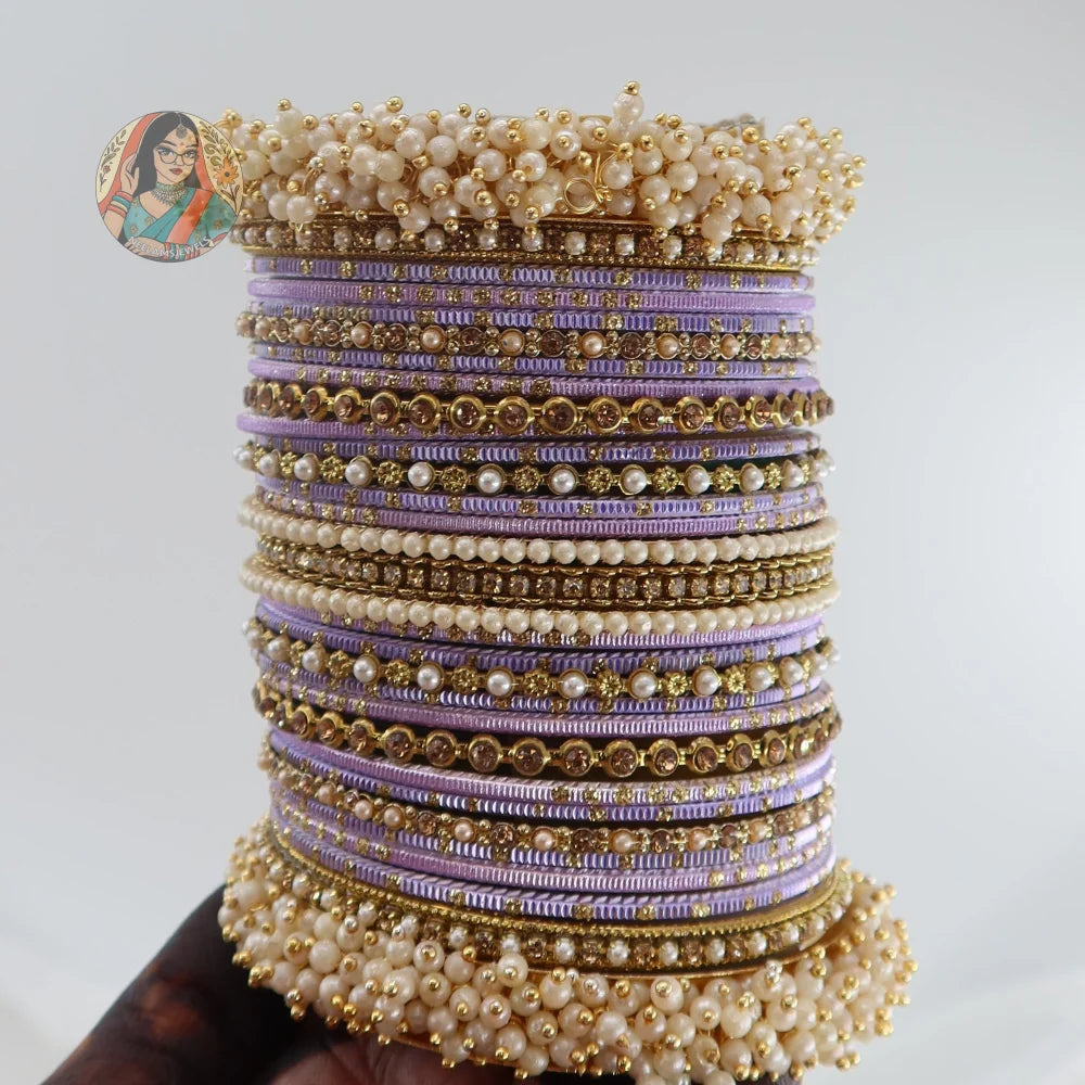 Preet Bangle Set: Lavender