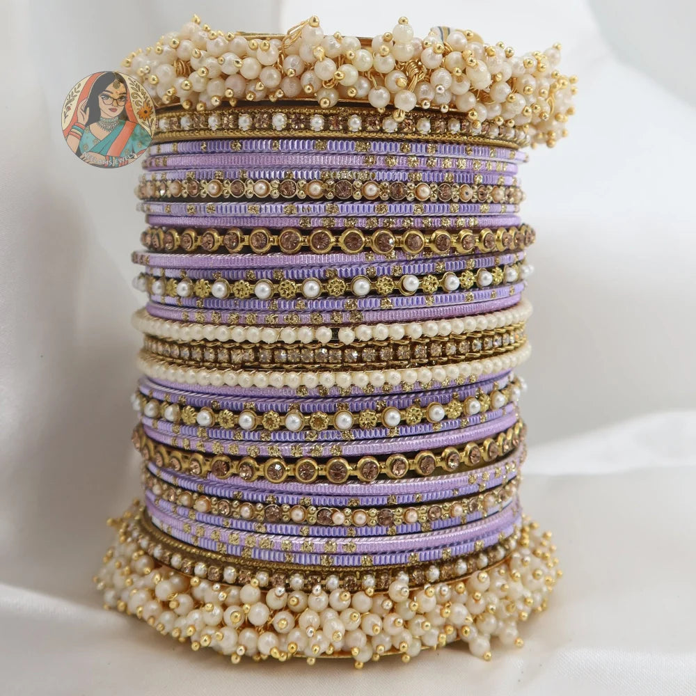 Preet Bangle Set: Lavender