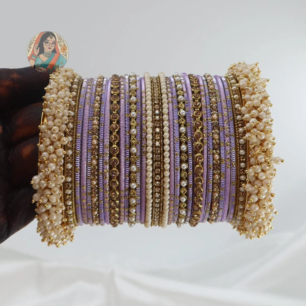 Preet Bangle Set: Lavender