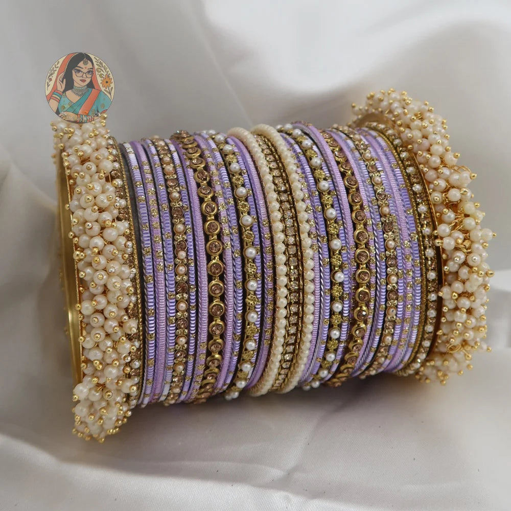 Preet Bangle Set: Lavender