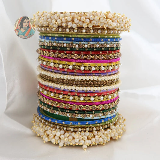 Preet Bangle Set: Multi