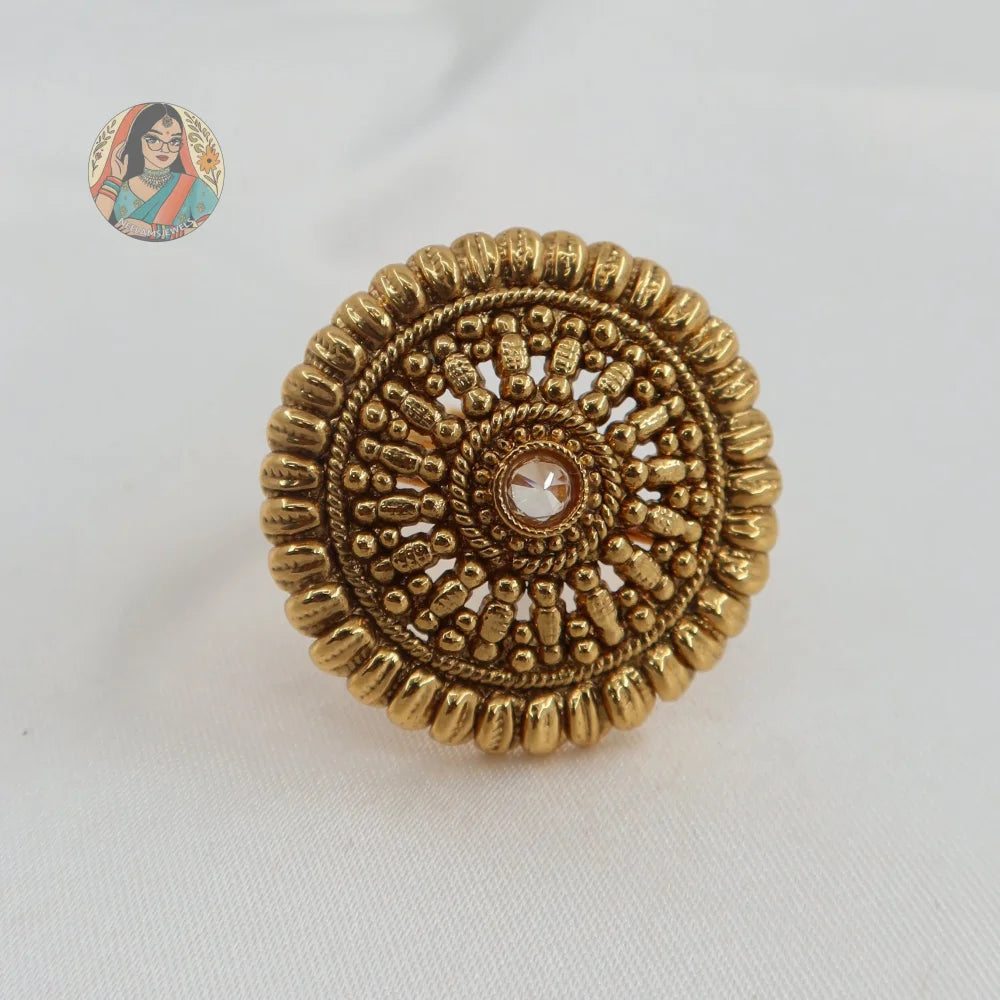Preet Gold Circle Ring