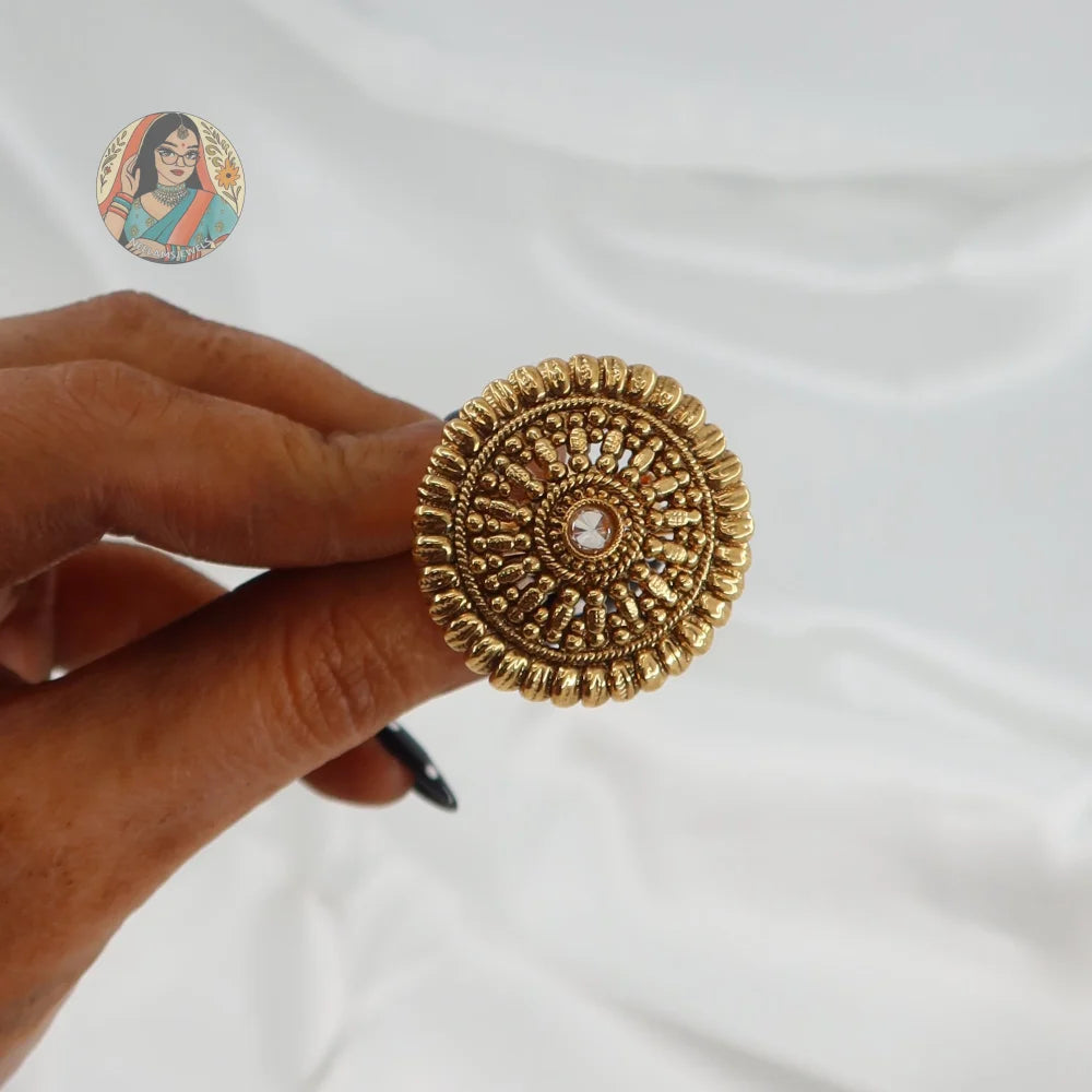 Preet Gold Circle Ring