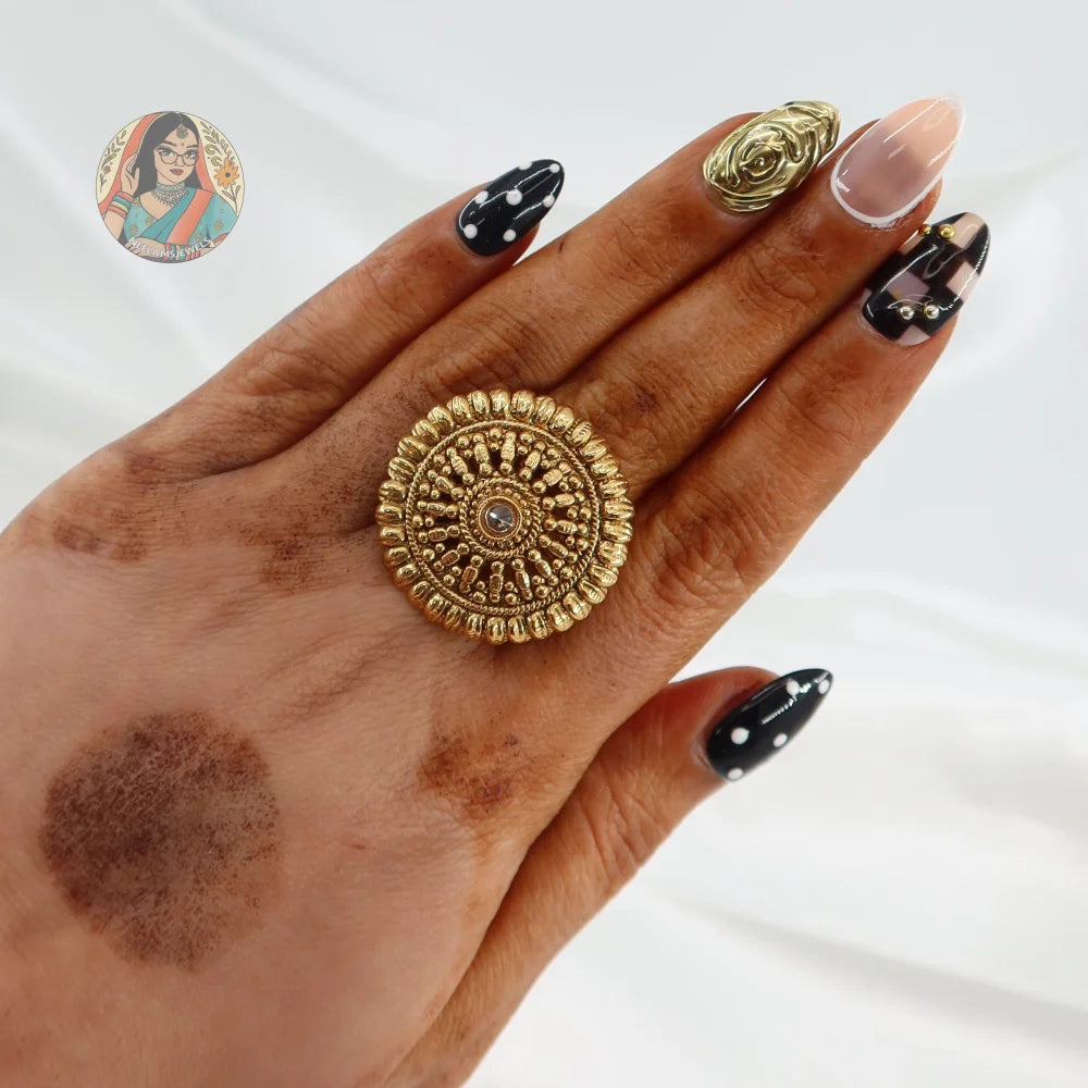 Preet Gold Circle Ring