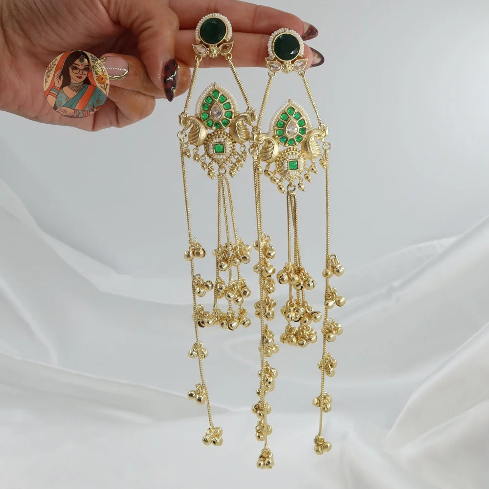 Preet Kashmiri Earrings - Green