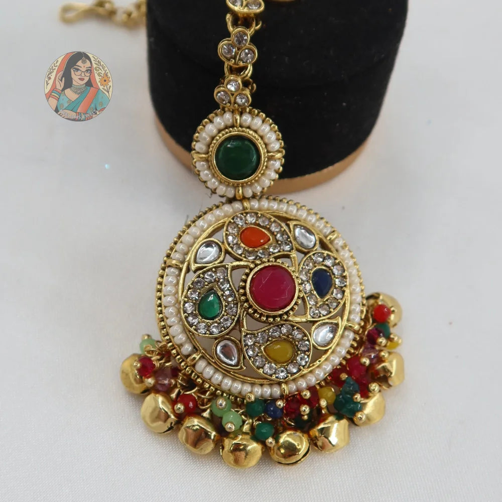 Preity Ghungroo Jhumka & Tikka Set