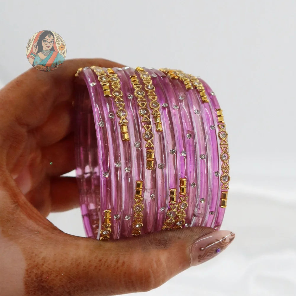 ’Purple’ Mehwish Glass Bangle Set