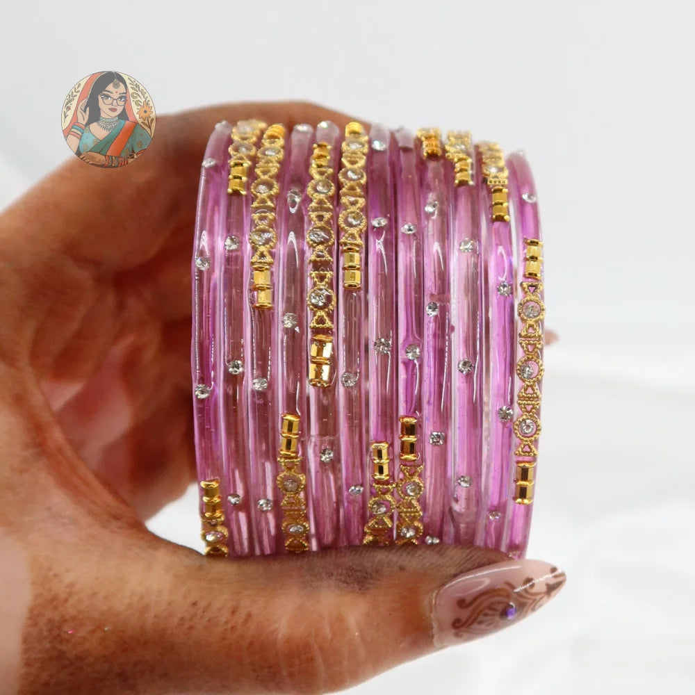 ’Purple’ Mehwish Glass Bangle Set