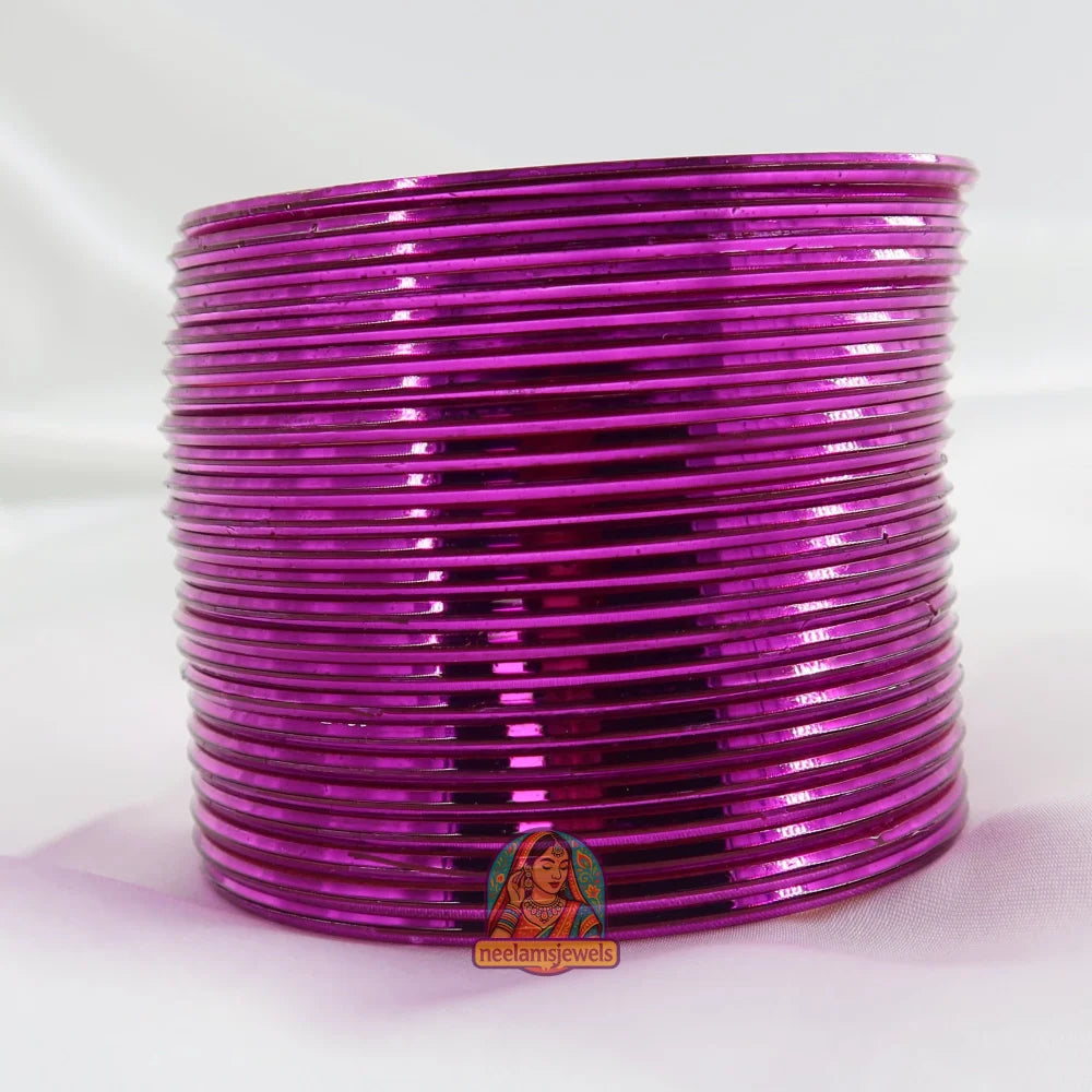 ’Purple’ Metallic Bangle Set