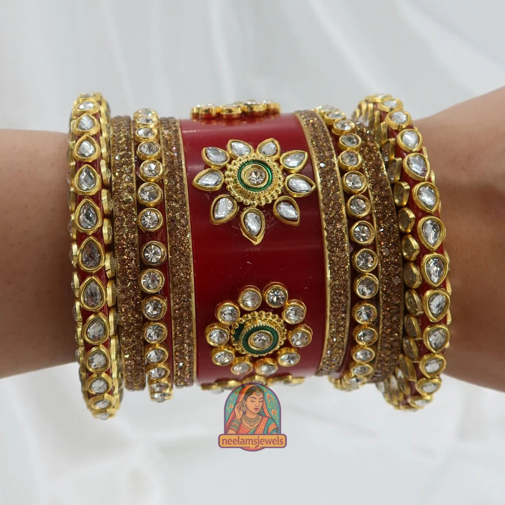Rajwadi Bridal Bangle Stack