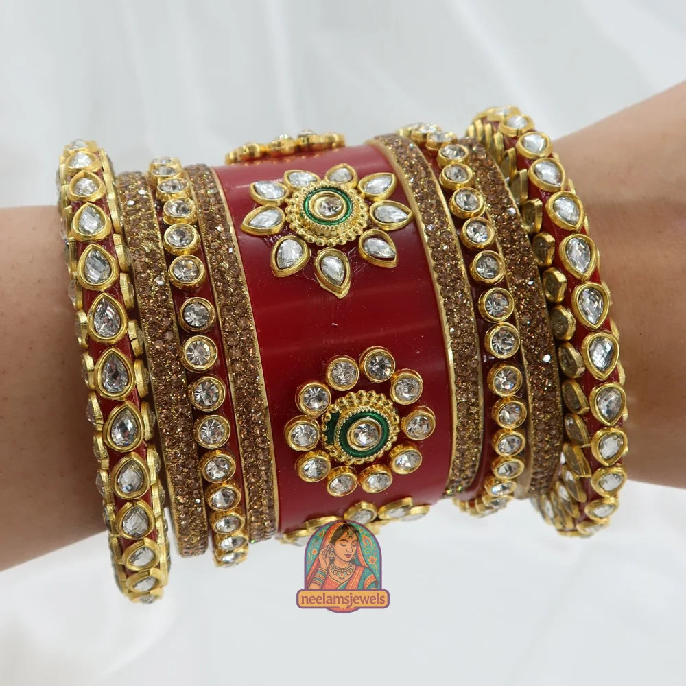Rajwadi Bridal Bangle Stack