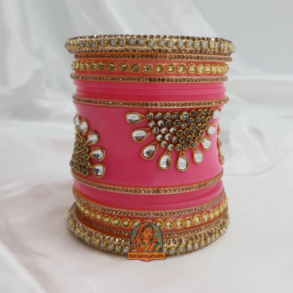 Rajwadi Meher Bangle Stack (Pink)