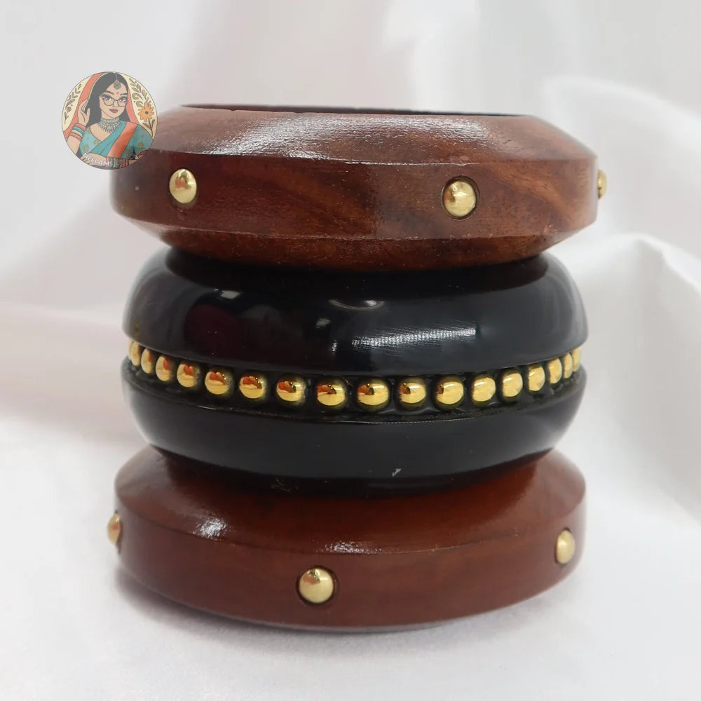 Rasha Wooden/Resin Bangle Stack