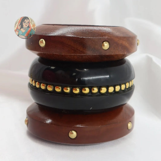 Rasha Wooden/Resin Bangle Stack